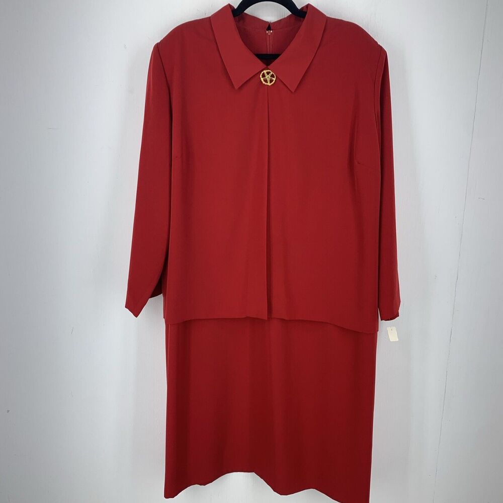 Vtg Diane Roberts 22H Dress Layered Union Made Modest Church 90’s Dead stock NEW